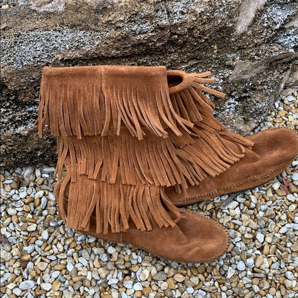 Minnetonka Fringe Three Layer Boots - image 1